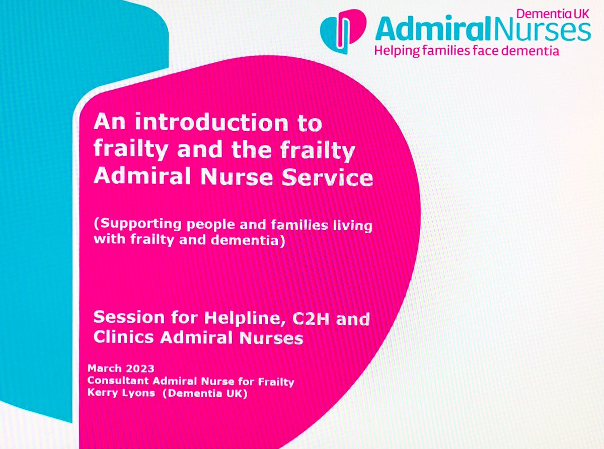 kmljjj's tweet photo. Two more days of delivering frailty awareness training this week to our wonderful @DementiaUK core clinical service Admiral Nurses 
#helpline #closer2home #clincs
#improvingknowledge
#supportingbestpractice
#raisingawareness 
Fabulous engagement https://t.co/hw0gtexRRZ