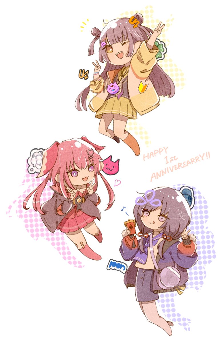 「#らなきゅら1周年#Yotsuh_Art #ぽんとれーと #むにゃーと  」|ｺﾀﾙのイラスト