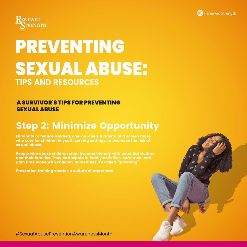 Step 2: Minimize The Opportunity #StopCSA #PreventChildSexualAbuse