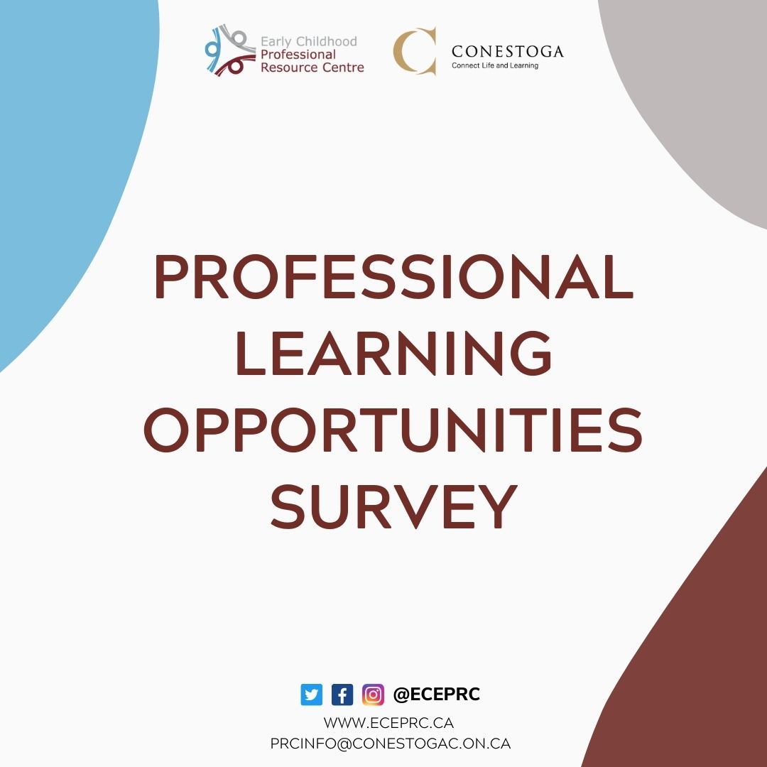 ECEPRC's tweet image. Your feedback shapes future professional learning opportunities offered through your Early Childhood Professional Resource Centre (PRC).

As the PRC team plans for professional learning opportunities responsive to our community, we need to hear from you: forms.office.com/r/sHzpsTsNYu