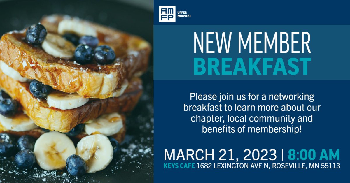 AMFP_Midwest's tweet photo. Attention New Members! Join us next Tuesday 3/21 for a FREE Networking Breakfast! #healthcarefacilities #medicalfacilitiesprofessionals #newmembers
https://t.co/o3G6h2Cd5r https://t.co/2p7IDswECP