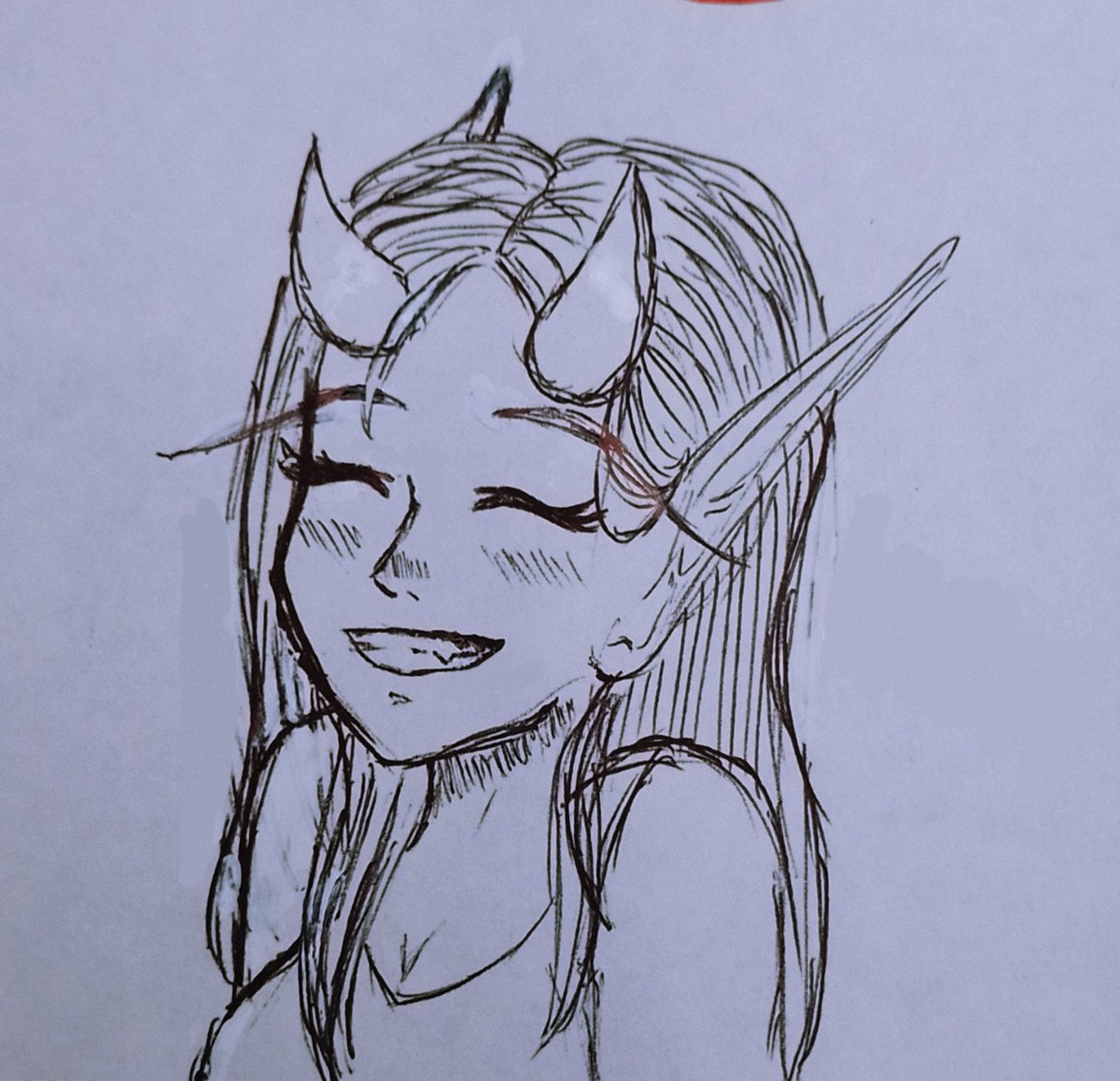 FaryDraw's tweet photo. Pequeño boceto de mi personaje Fary! 

#worldofwarcraft #warcraftart #Warcraft #belf #OC https://t.co/vpjVxtORkM