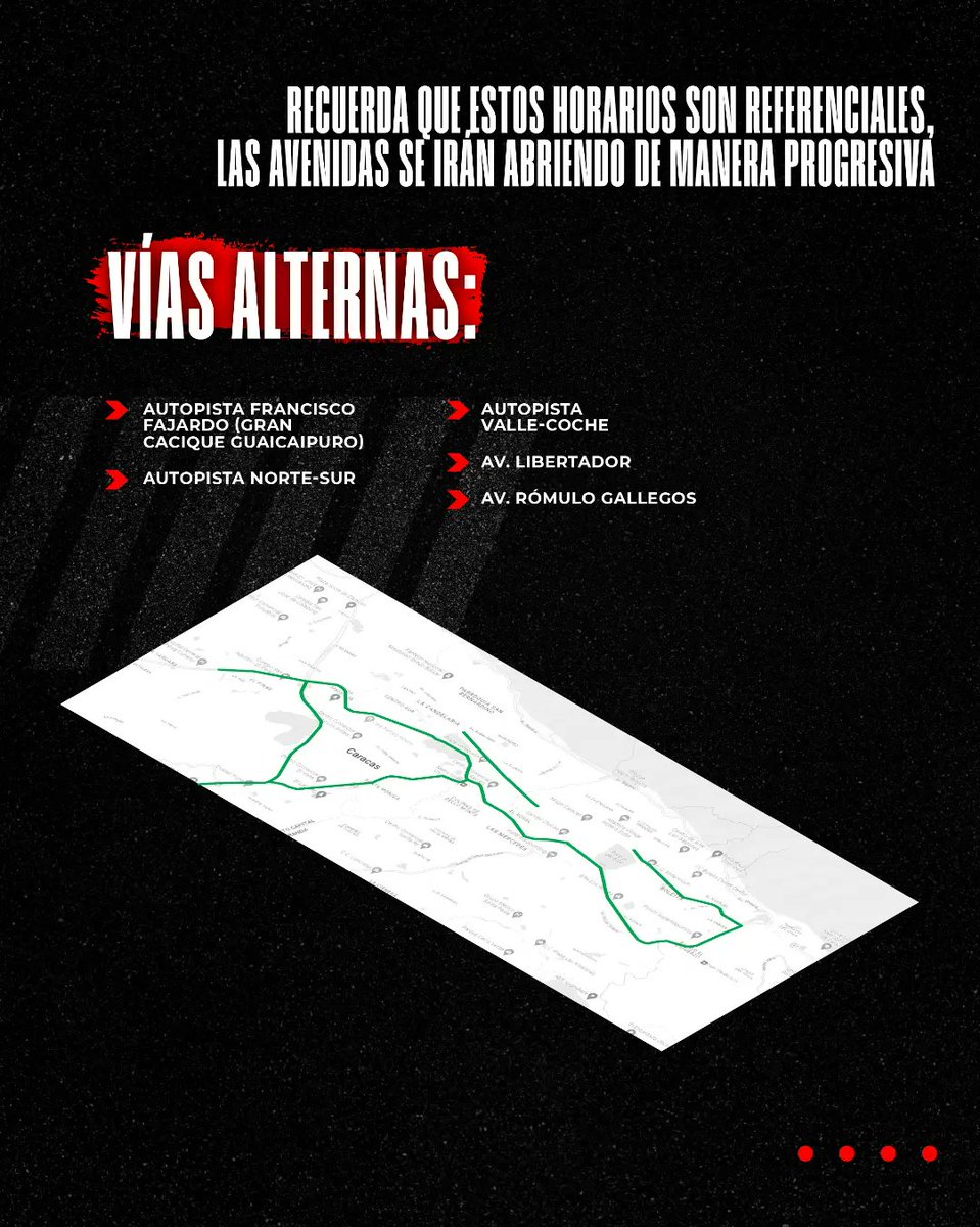 ⚠️Este domingo #19Marzo se llevará a cabo el maratón CAF Caracas 2023, por lo que se encontrarán cerradas varias avenidas en la ciudad capital y el tránsito se verá afectado entre las 05:00a.m y 12:30p.m 🚫 #TrafficCenter