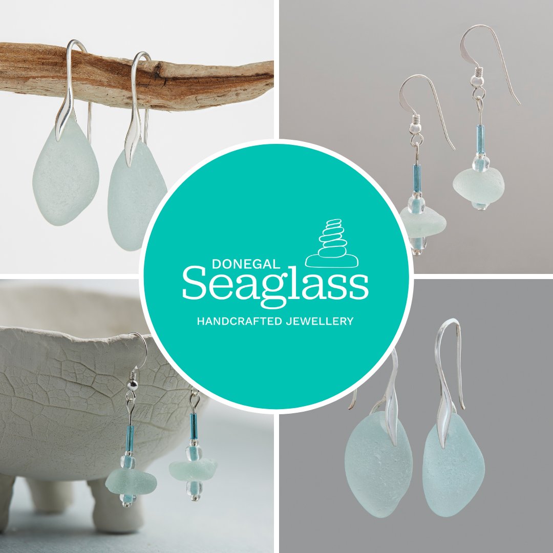 You can find a great range of seaglass earrings in my Etsy shop. They are all made from local Donegal seaglass of the very best quality. Why not check out the shop now?! 💚🤍🧡💚 #etsyireland #donegal #seaglass