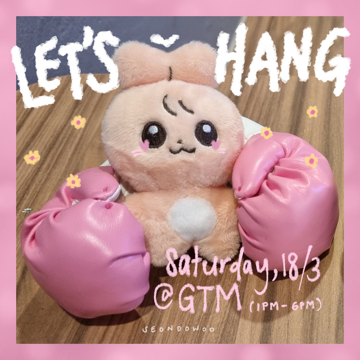 seondowoo's tweet photo. in true diy fashion, i've put together a hangout this weekend at the very last minute huhu but do come by if you're free! i'll have some goods from my past events as freebies~

full notice: https://t.co/0l2GfjUHi3

@ gatherthemisfits from 1PM to 6PM ♡ https://t.co/2GINonbLOP