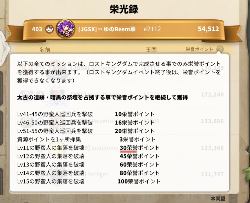 yunoreem's tweet photo. 野蛮人と集落どっちが栄誉ポイント貰えるか見てたら、あれれ、何かおかしい‥
栄誉の漢字が違う〜 https://t.co/xLwIkxlYom