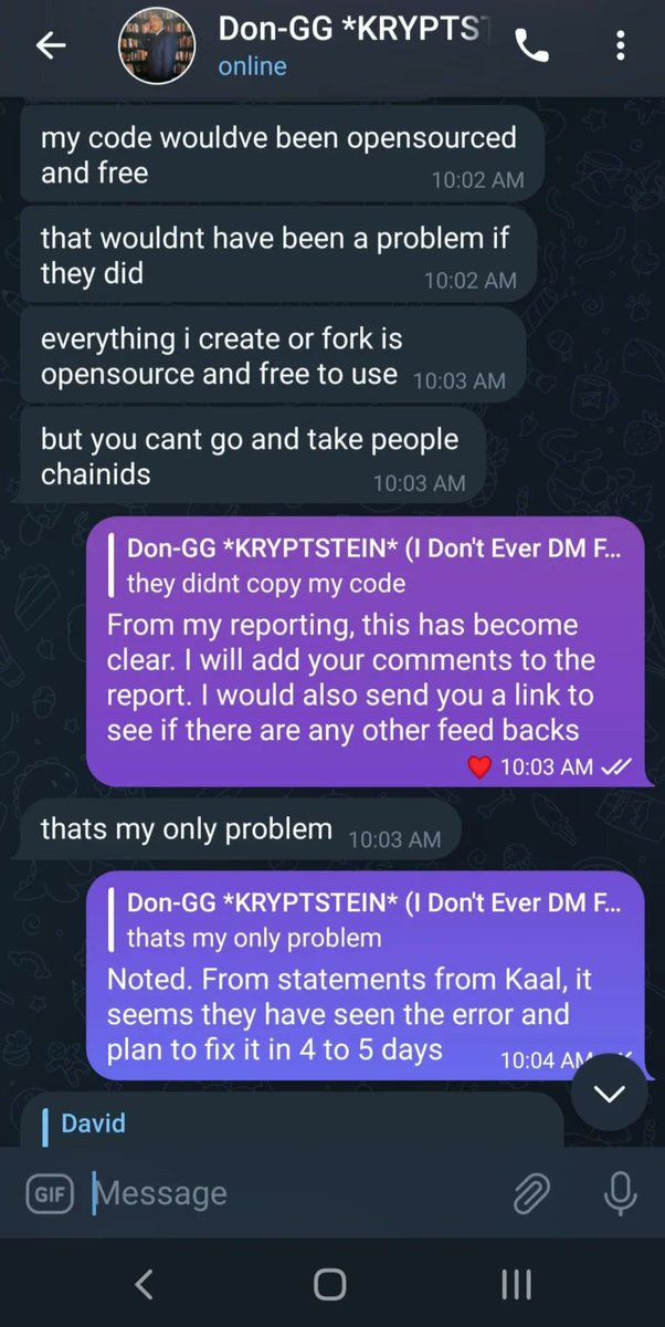 IIGODZILLAIIOFF's tweet photo. Here is the proof.

Conversation between Crypto Basic and the developer of #RINIA.

#Shibarium #SHIBARMY #SHIBARMYSTRONG #shib #ShibaArmy $SHIB https://t.co/rWbfKXAnzx