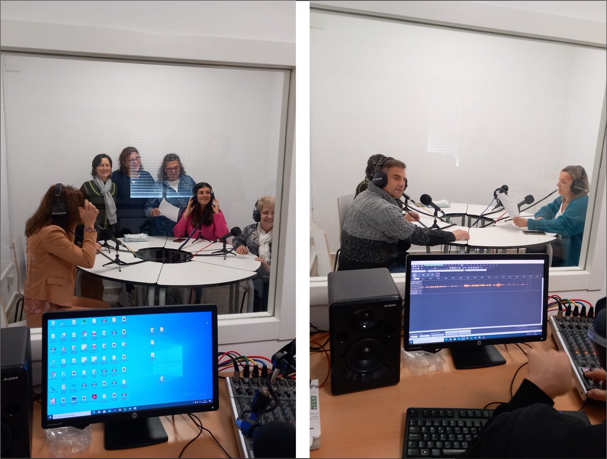 BiblioDf's tweet photo. As nosas colegas do IC Gassino Torinese de visita ERASMUS+ na nosa radio na Biblio!
#AbrindoPortasaEuropa #bescolaresgalabertas #erasmusplus #RadioRapeira https://t.co/uk4ZdovCyn