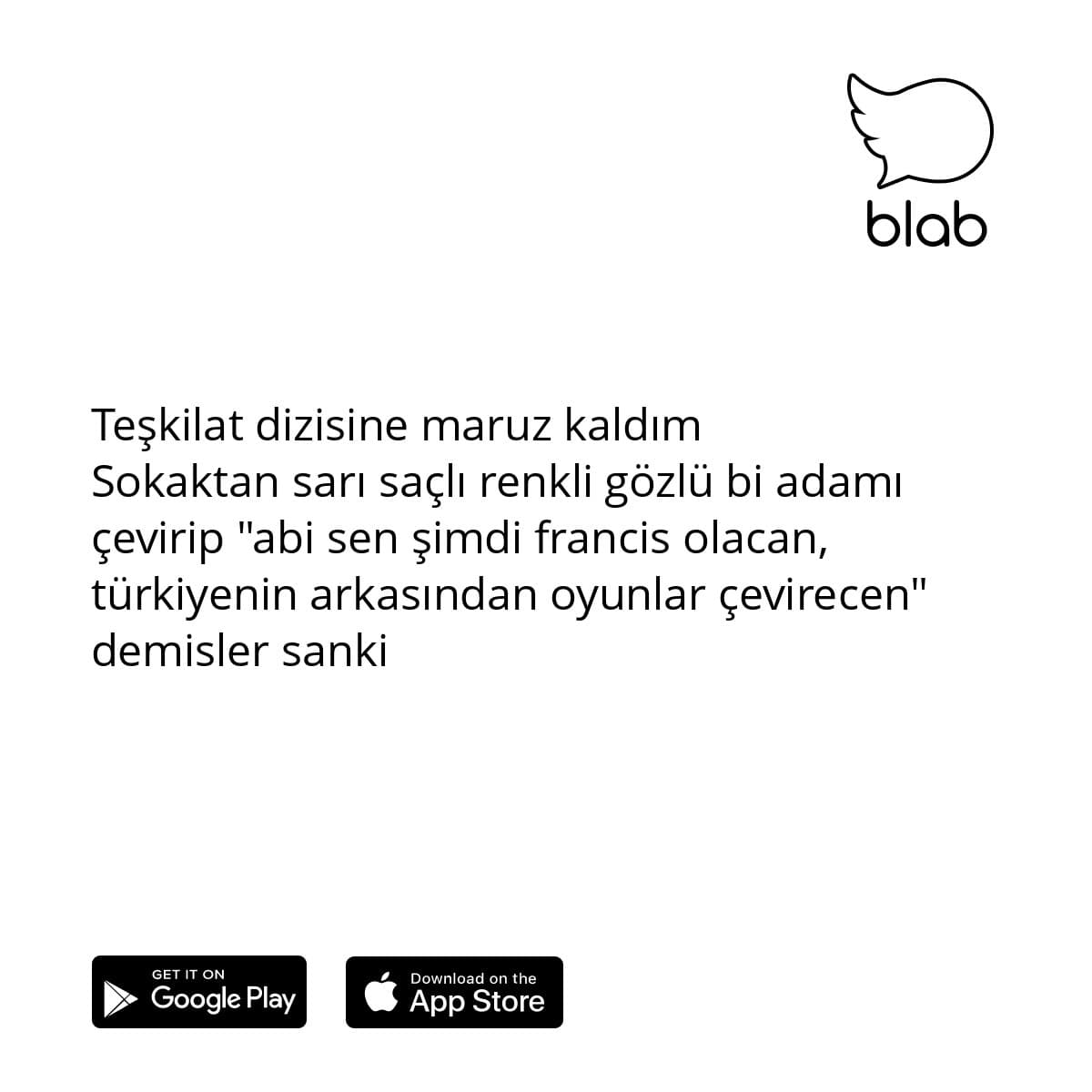 blab_app's tweet photo. 😅

#blab #anonim #blabsocial #anonimuygulama #anonimpaylasim #itiraf #itirafediyorum #ozgurcepaylas #blabla #icindengeldigigibi #dizi #teskilat https://t.co/B1iVdLhs0g