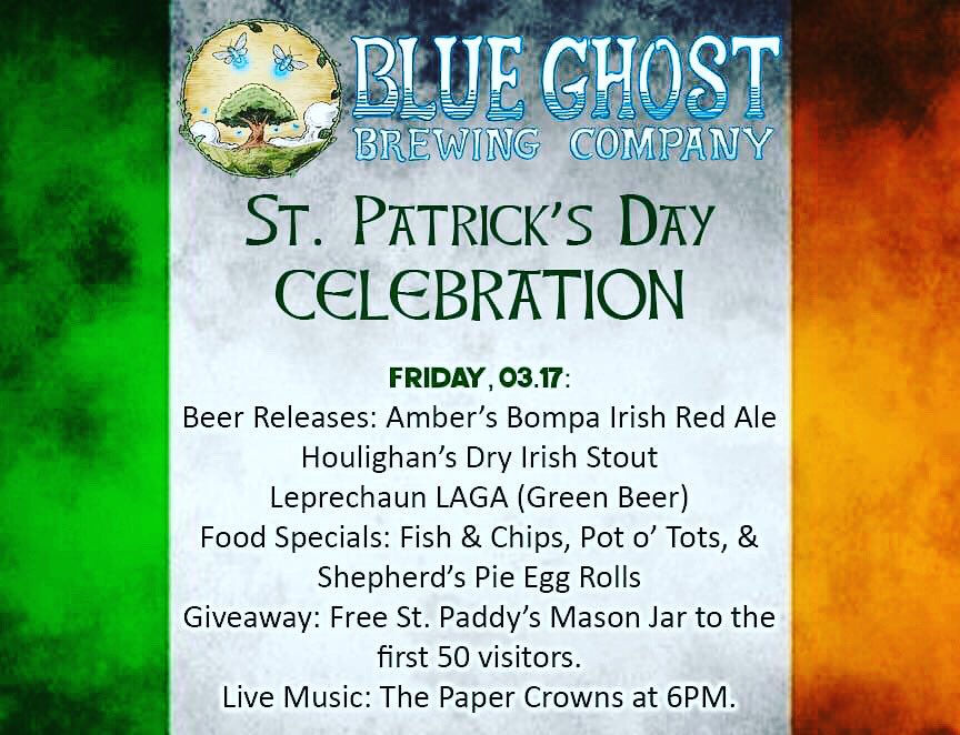 The Paper Crowns (@thepapercrowns) on Twitter photo We're part of the St. Patrick's Day Celebration <a href="/BlueGhostBrew/">Blue Ghost Brewing Co.</a> in Fletcher, NC! 6pm - 8pm. Join us!
*Drinking songs included.
*Air pinching only. We're part of the St. Patrick's Day Celebration <a href="/BlueGhostBrew/">Blue Ghost Brewing Co.</a> in Fletcher, NC! 6pm - 8pm. Join us!
*Drinking songs included.
*Air pinching only.