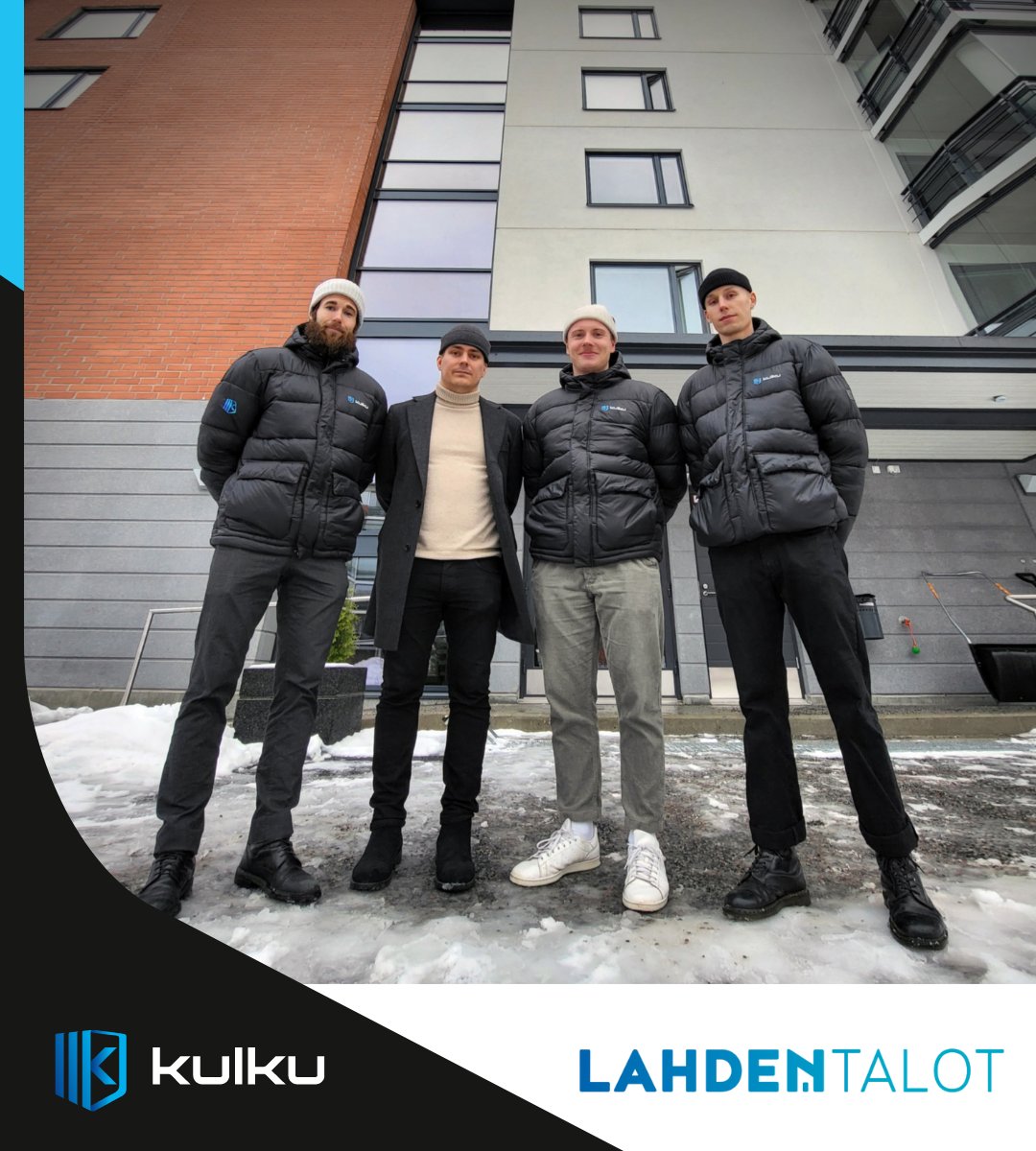 kulkutech's tweet photo. KULKU x Lahden Talot 

KULKU-palvelu on otettu käyttöön lähes kaikissa Lahden Talojen kerrostalokohteissa! Palvelu on käytettävissä kaikkiaan noin 6 800 lahtelaisella sekä heidän vieraillaan ja muilla sidosryhmillään.

#KULKU #LahdenTalot #älykästäkulunhallintaa https://t.co/CoCW85BLiW