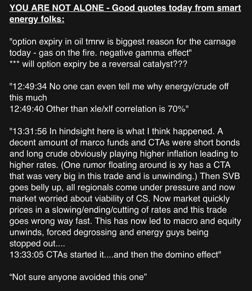 Feeling confused by the sudden implosion in oil? Esteemed energy trader Mastro of RBC offers some thoughts. Punchline: it’s not about oil fundamentals!