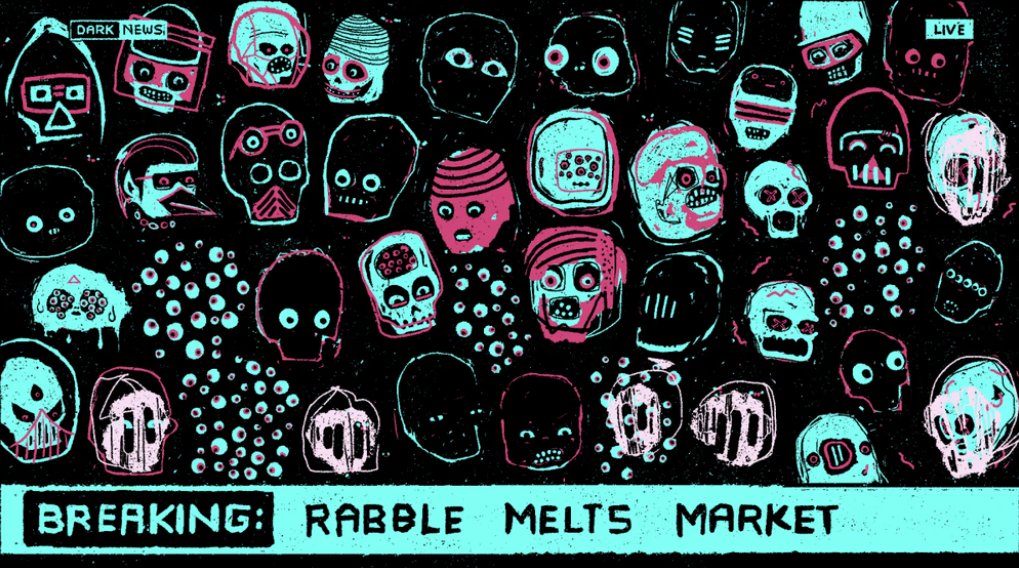 Jediwolf's tweet image. 1/11 "The Rabble" by @XCOPYART  deployed via @AsyncArt is one of the coolest and probably the most complex artwork I've ever witnessed. After becoming the "Rabble 14" holder, I've collected additional knowledge about this artwork and decided to share it with you 🤯🧵🚀