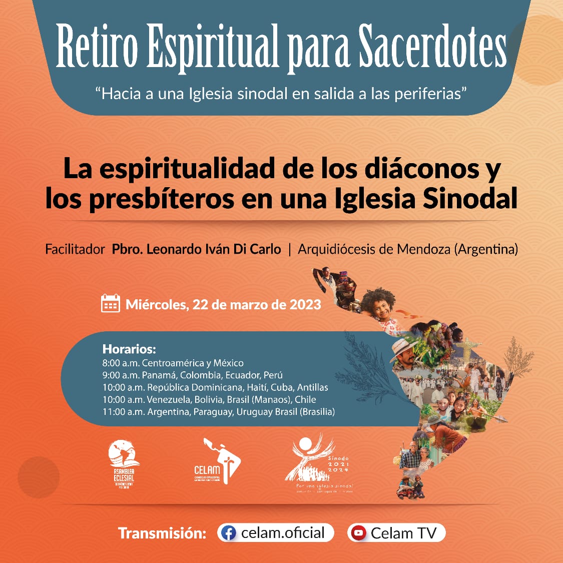 CelamWeb's tweet photo. #Invitación 🔊 ✅La fase continental del @Synod_va  Sínodo de la Sinodalidad y la apropiación del texto de la @AEclesial de América Latina y el Caribe continúan … 🙌 https://t.co/MEPdEG4cW4
