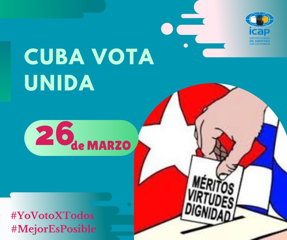 La dedicación al pueblo, las virtudes, los méritos, el sentido de la responsabilidad, el patriotismo. Características reflejadas en el Parlamento que eligiremos.
#Cuba
#YoVotoXTodos #MejorEsPosible