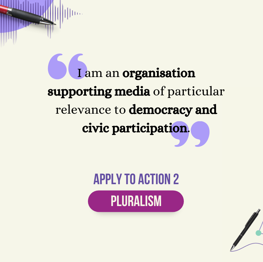 MediaEu's tweet photo. The Commission continues to support the resilience of the #newsmedia sector through the Journalism Partnerships #CallForProposals. 

This year it is composed of 2⃣ actions, do you know already which suits you best?