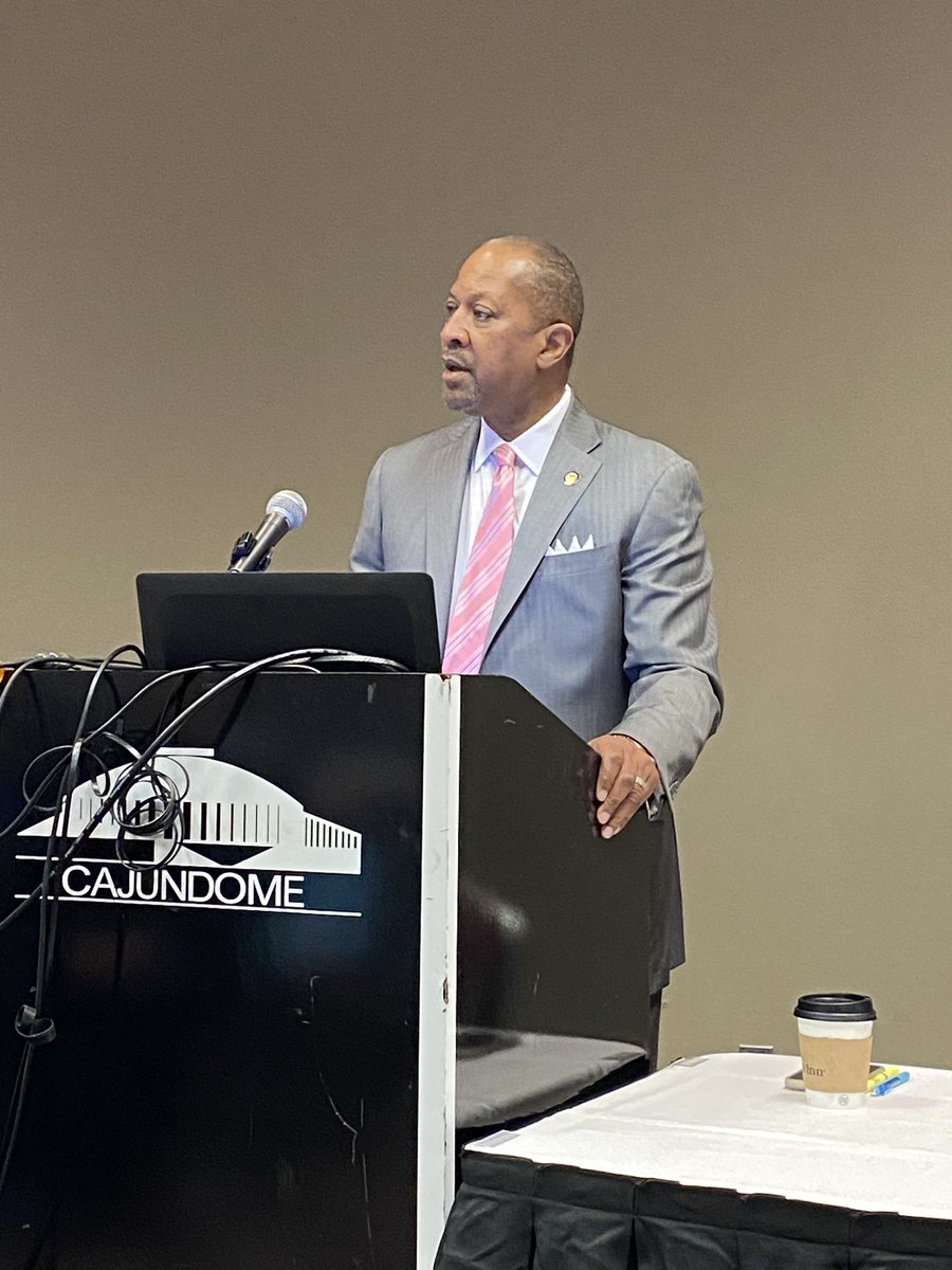louisiana_deq's tweet photo. LDEQ Secretary Dr. Chuck Carr Brown addresses the opening session of the Louisiana Environmental Conference in Lafayette. Brown gave a rundown of Agency operations and news. https://t.co/sfsGAPw40K