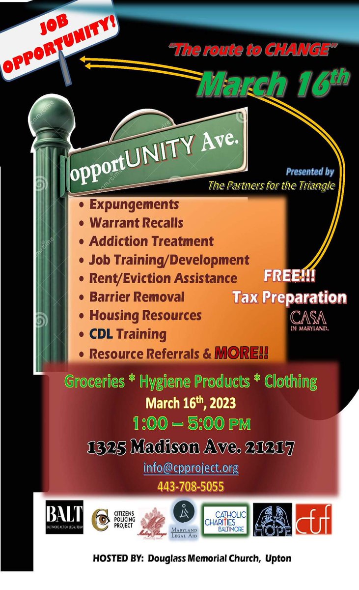 TODAY 1 - 5:00 PM
1325 Madison Avenue 21217
<a href="/CPProject410/">the Citizens Policing Project</a>