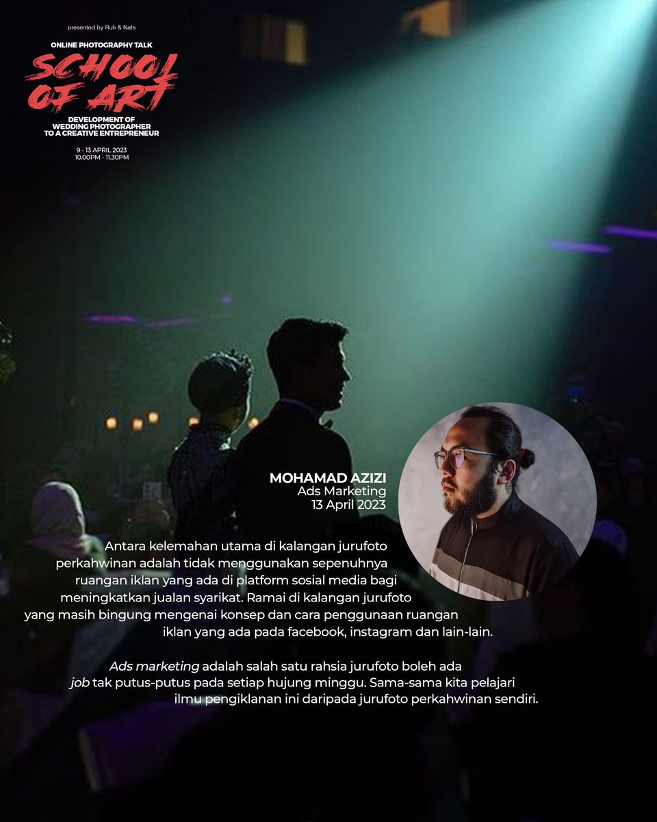 rahim_isam's tweet photo. ADS MARKETING

Waktu program baru-baru ini ada beberapa rakan foto ajukan pertanyaan yang sama, bagaimana nak pastikan konsisten ada job sendiri pada setiap bulan? Apa tips yang boleh digunapakai?

#schoolofart https://t.co/0ZDrFOOQYe