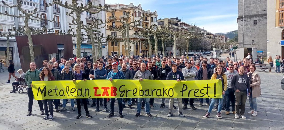 LAB_INDUSTRIA's tweet photo. Gaur metaleko delegatuen batzarra ospatu dugu,eta argi daukagu negoziaketaren norabidea aldatzen ez bada borroka eta greba izango direla akordioa duina lortzeko bide bakarra!
Gipuzkoako metalgintzan hitzarmen duina!! https://t.co/CUk2w2nwwb