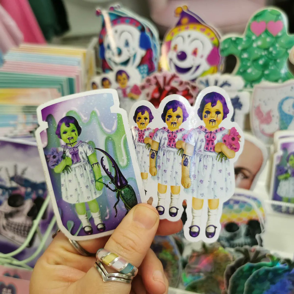 2ndfloorchester's tweet image. We know how much you all love buying our stickers. So let's take a look up close at some of our @Grunge__Monkey favourites!

We especially love their NEW holographic ribcage and heart stickers, but there is lots more to choose from! 💜
#grungemonkey #funstickers #2ndfloorchester