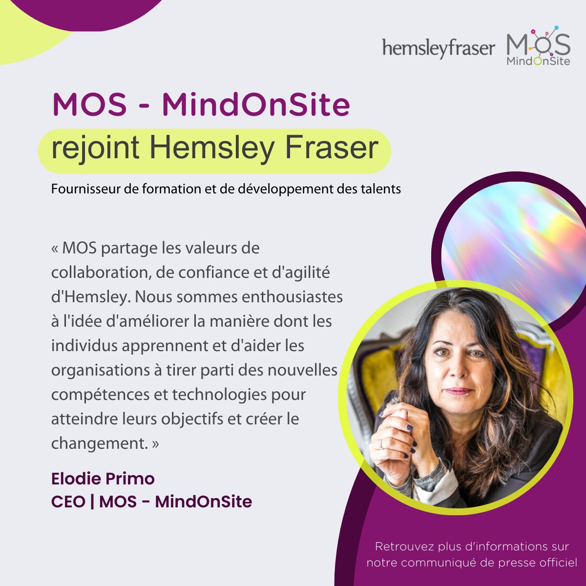 MOS - MindOnSite rejoint <a href="/HemsleyFraser/">Hemsley Fraser</a> ! 

Un rapprochement qui vient renforcer les compétences et les capacités en matière de #DigitalLearning du fournisseur de formation et de développement des talents anglais. 

Par ici pour en savoir plus 👉 cutt.ly/W4u3FMx