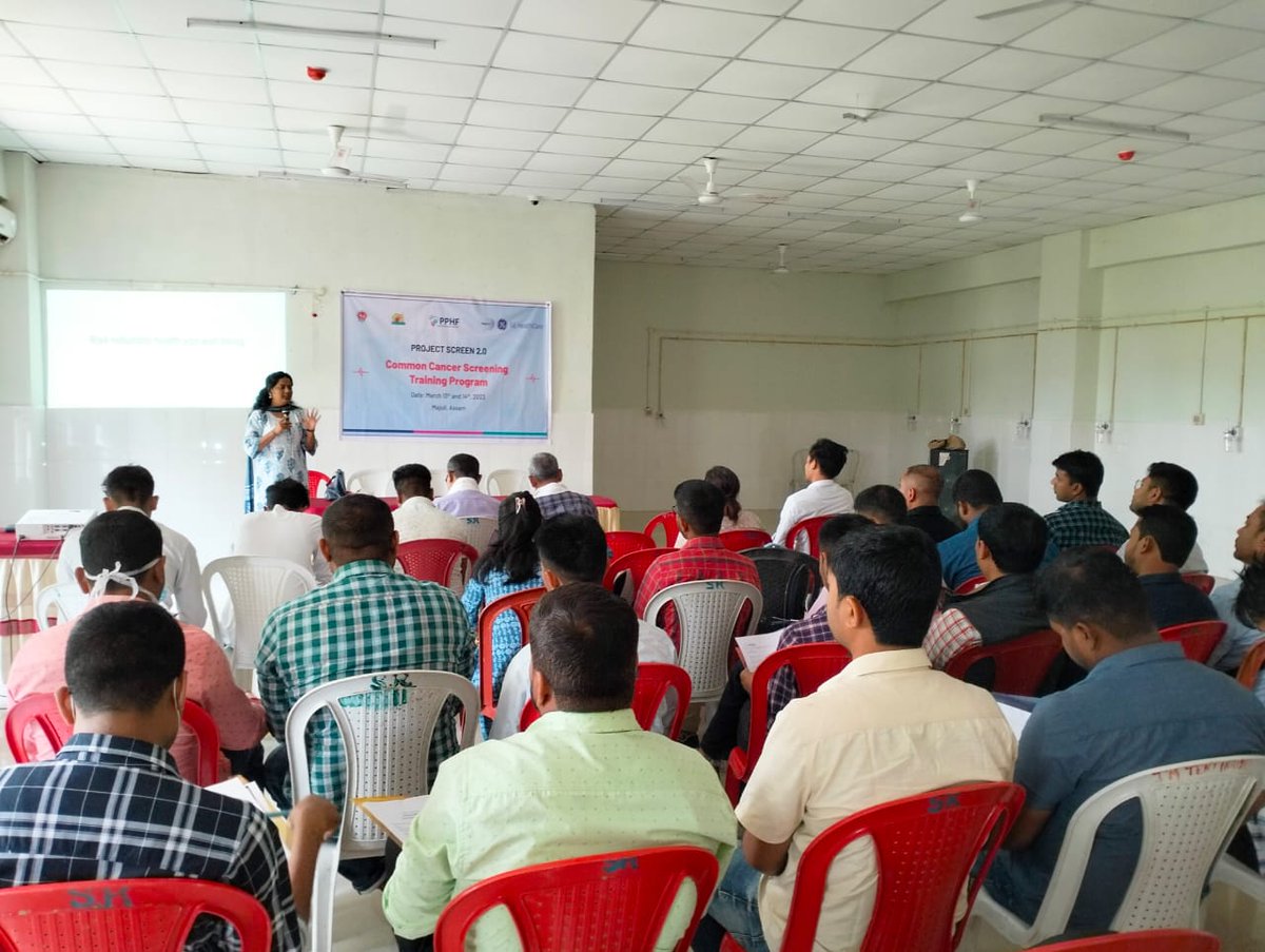 PPHF_Global's tweet image. As part of #ProjectScreen, @PPHF_Asia in collaboration with @GEHealthCare, #commoncancer #screening #training was organised on March 13 & 14 in Majuli, Assam at three venues.
More than 250 #healthcareworkers attended the #training. Thanks to #trainers from @CCHRC_Silchar