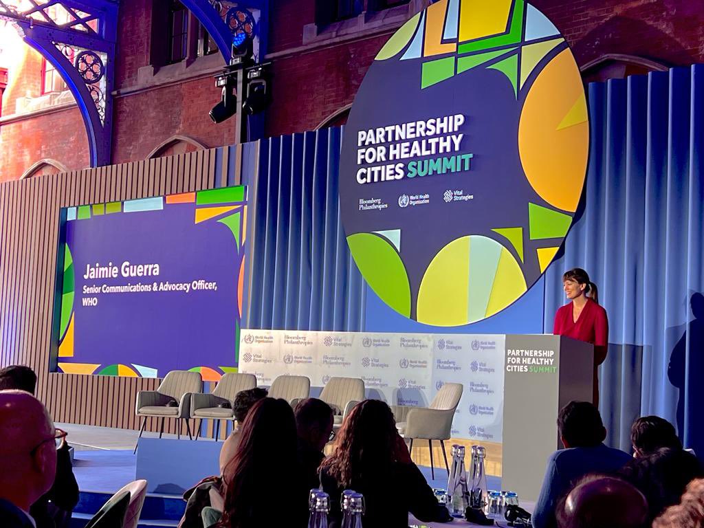 @JaimieGuerra  introduces the public perception survey on non communicable diseases at our #Cities4Health  summit with @WHO @BloombergDotOrg  and @VitalStrat  in London today. The general public really underestimate the harmfulness of #NCDs  👉 news.gallup.com/opinion/gallup…