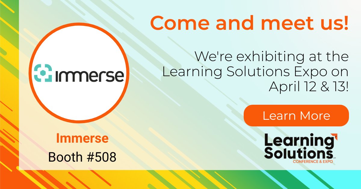 We can't wait to meet you at Learning Solutions 2023! Visit booth 508 to chat with our team and see our platform in action. 

Join our session:
Virtual Reality: A Strategic Approach from Pilot to a Full Rollout
📅April 12, 2:30PM
📍LS 2023, Orlando
learningsolutionscon.com

#VR