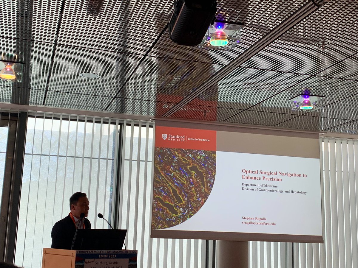 TF_Imaging's tweet photo. Fabulous overview of interoperarative imaging by @Stanford ‘s @StephanRogalla at @ESMI_society #EMIM2023   our 3D NIR optical imaging is used preclinically by chemists developing imaging agents to see precisely how well they target the cancers, including %ID/g quantitation. https://t.co/PNWGNSpFJP