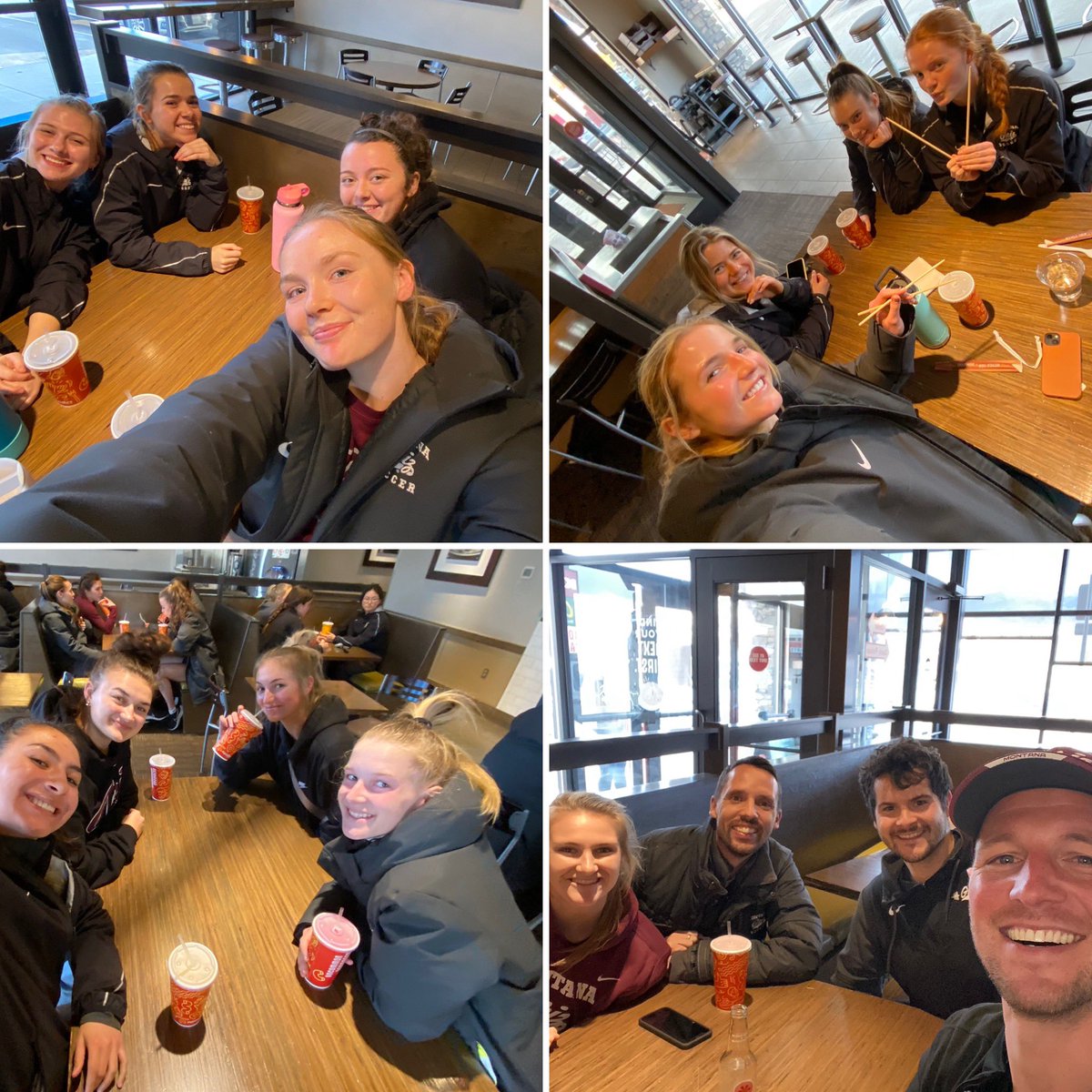 MontanaGrizSOC's tweet photo. Spontaneous team dinner after lift and meeting. #MmmmFood #HungryGriz https://t.co/owj8naZdVq