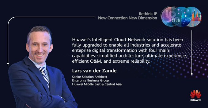 Huawei__KSA's tweet photo. At the #Huawei KSA #IPClub 2023, Lars van der Zande shared his views on the progress enterprises have made on their digital transformation journey &amp; how they can accelerate this with Huawei's comprehensive range of innovative #datacom products &amp; solutions. https://t.co/RfuUa0ZUzl https://t.co/DglE0Eb8fP