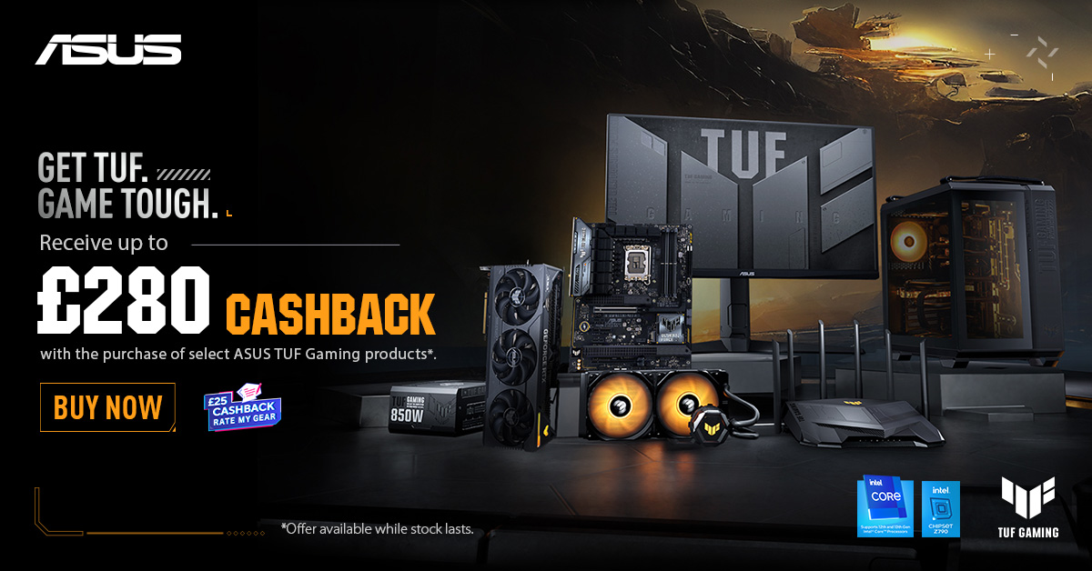 ASUSUK's tweet photo. Upgrade your PC gaming setup with ASUS TUF Gaming gear that’s rigorously tested and packed with unique gamer-optimized features and style.
✅Mar 16 - Apr 27
Check it out: https://t.co/N6nPGCxDfr
#ASUSTUFGaming
#PoweredByASUS
#GetTufGameTough
#ASUSZ790 #ASUSB760 #Intel https://t.co/TIrWDJl0aE