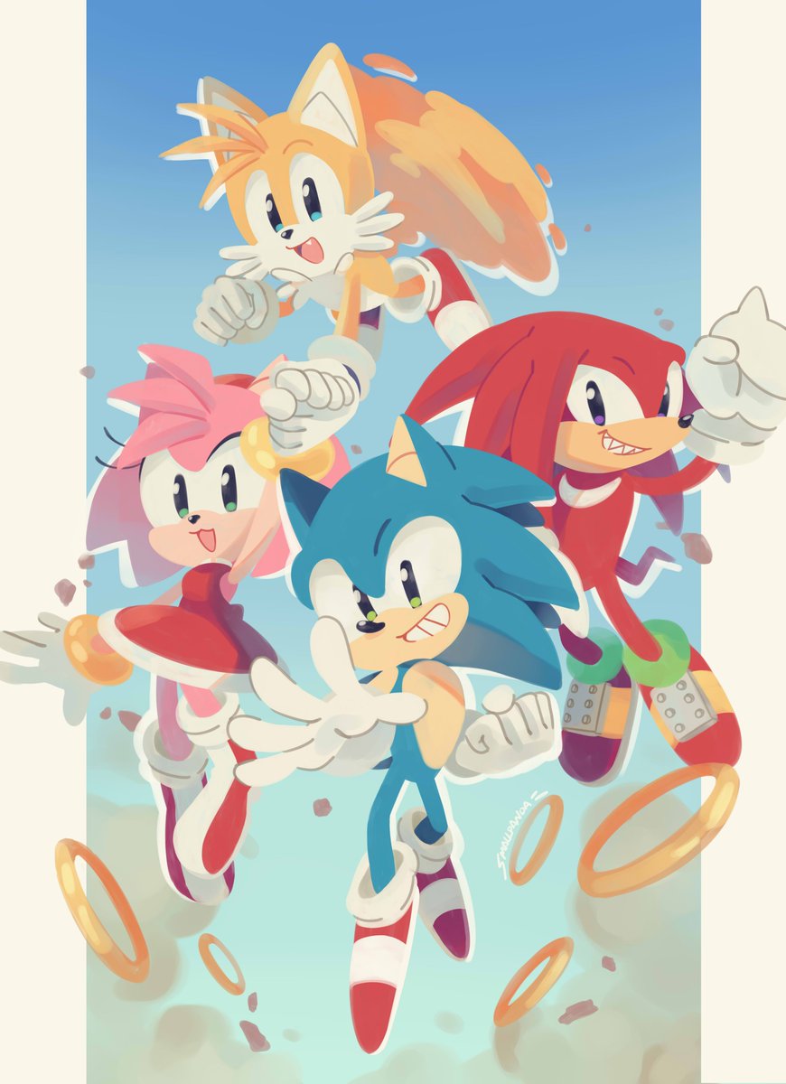 ソニック 「I think some of my Sonic illustrations b」|smallpanda 🌼 COMMISSIONSのイラスト