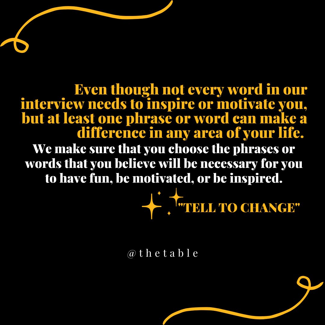 Thetable_onlin's tweet photo. Make a company yours and theirs by using our platforms to communicate its mission rather than what immediately comes to mind. One interview might impact your life in ways you cannot imagine if you stream out our products.#thetable #tablelive #tabletalent #tabletour https://t.co/4MGejZ5lMB