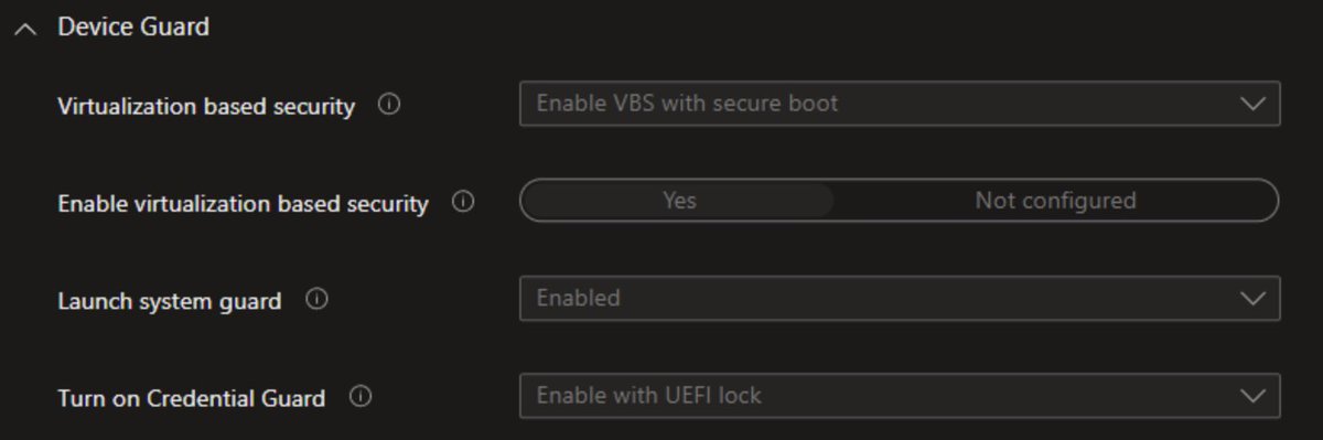 What´s going on with #LSA on Windows Devices? The Security Settings on my fully patched Win11 tells me that LSA is not activated but the settings in Intune are applied successfully. Is it broken?

I already checked processes and events. See the pictures below.

#Intune #Security