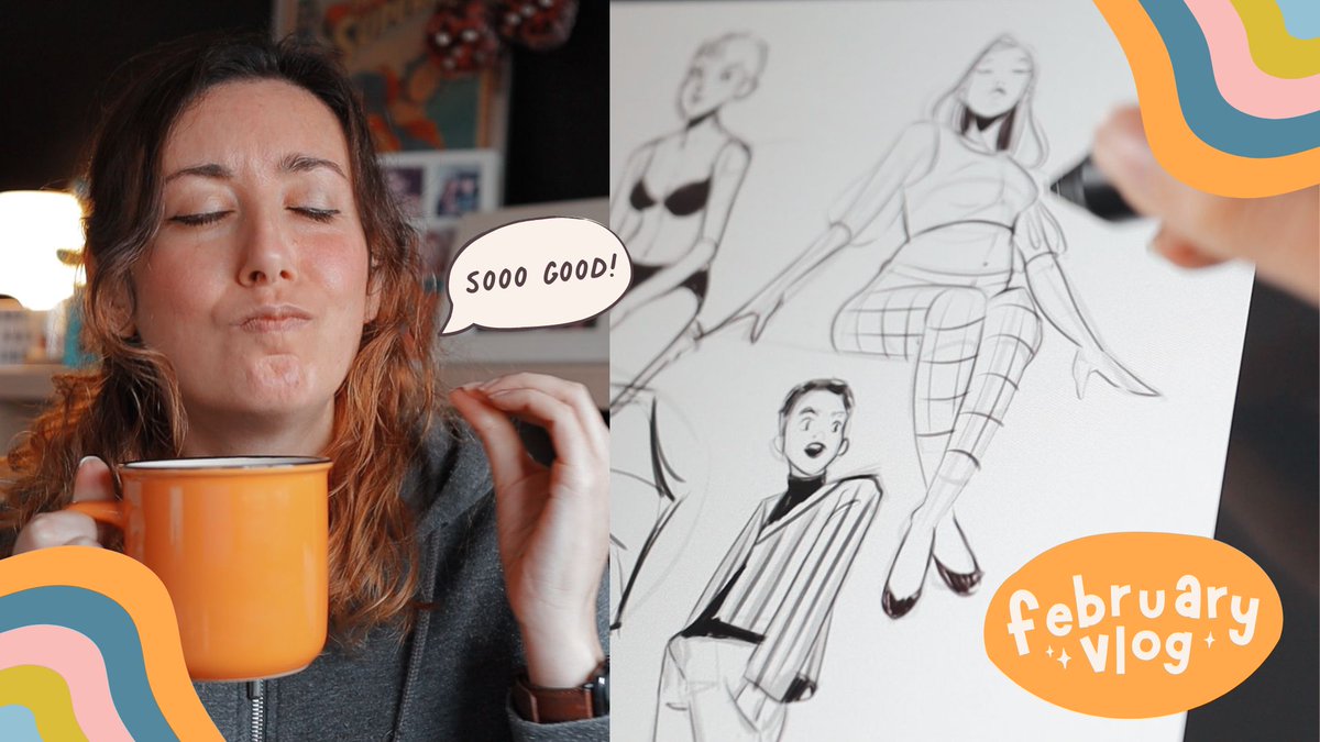 crisgv's tweet photo. Check out my latest vlog for February! It's been a crazy month 😜 Watch now at the link below! #vlog #februaryhighlights #artvlogs #freelancers
➡ https://t.co/dXMRRJVvHp https://t.co/YXLzcdHgvV