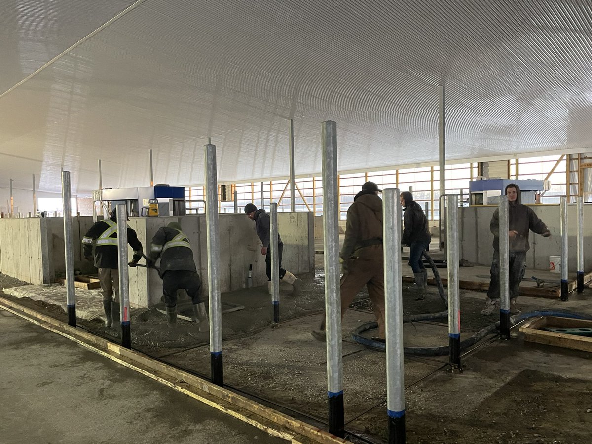 Today marks another milestone on our new build..The last concrete pour! #dairydonewell @FarmTecon