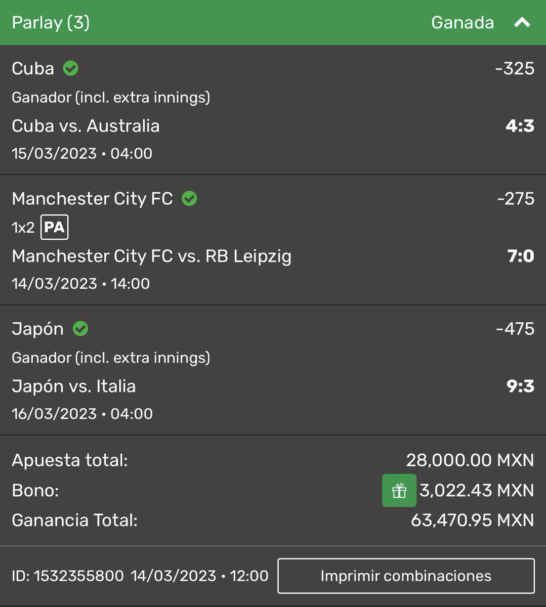 GallitoVip's tweet photo. GANAMOS EL PARLEY!!!!🚀

¿ESTAN LISTOS PARA LOS 9300? RT Y ❤️

QUIERO VER QUIEN ME SIGUIO🔥

City + Cuba + Japón [+108] #PickPremium

ATENTOS AL SIGUIENTE TWEET🎁🚨 https://t.co/na0YzdBhN7
