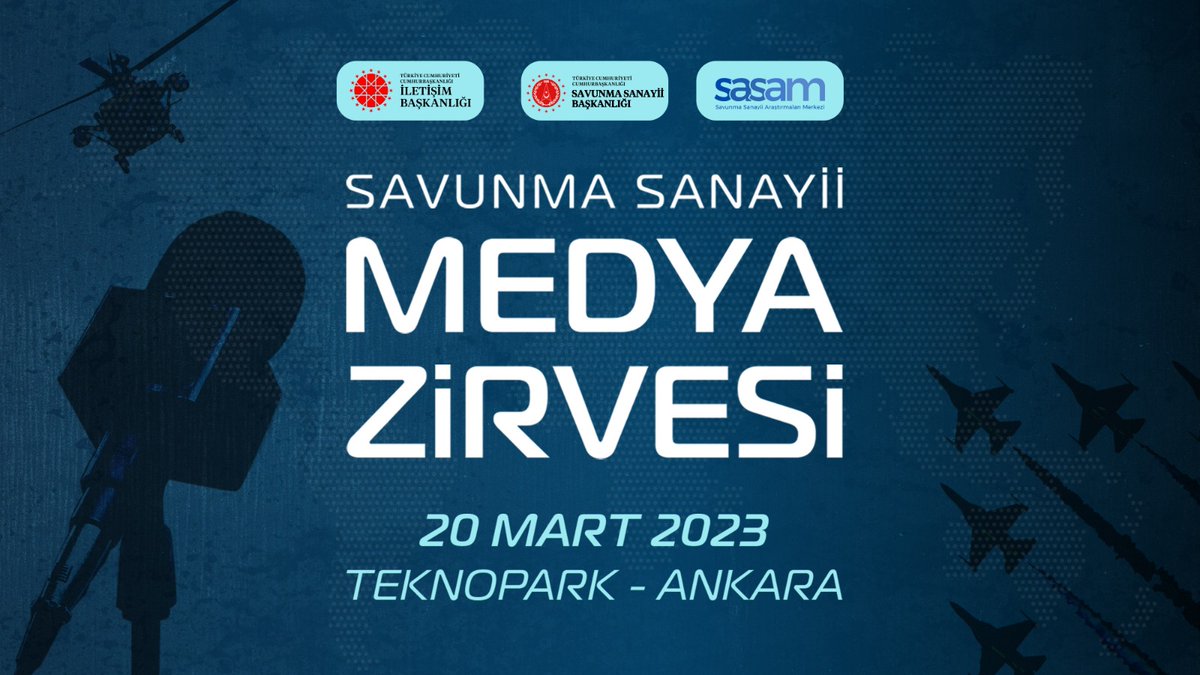 İletişim Başkanlığı (<a href="/iletisim/">T.C. İletişim Başkanlığı</a>) himayelerinde, SSB (<a href="/SavunmaSanayii/">SSB</a>) destekleriyle 20 Mart Pazartesi günü <a href="/TeknoparkAnkara/">Teknopark Ankara</a>'da düzenleyeceğimiz Savunma Sanayii Medya Zirvesi'nin etkinlik takvimi belli oldu.
sasaamer.com/savunma-sanayi…
