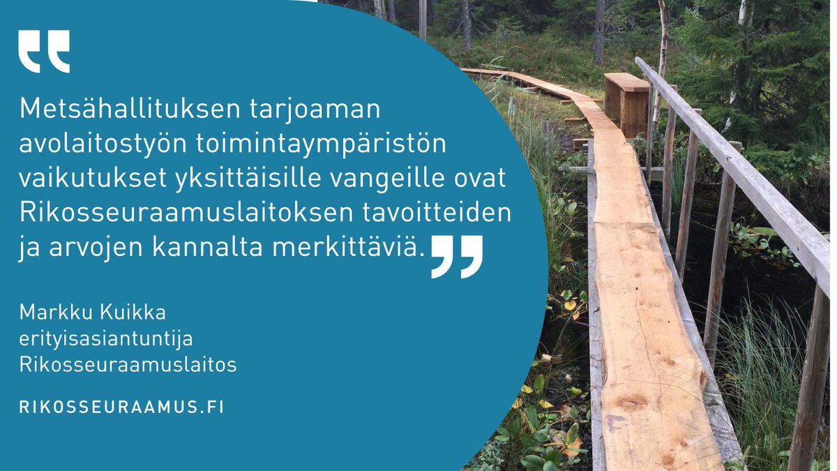 rikosseuraamus's tweet photo. Yhteistyömme @Metsahallitus @Luontopalvelut kanssa vahvistuu. Vuonna 2023 luontokohteiden kunnostamisessa ja ylläpidossa auttaa vangit yhdeksästä vankilasta. 
https://t.co/zfqFISxruW

#kuntoutus #rikosseuraamus #luontopalvelut https://t.co/ik0tqA389O