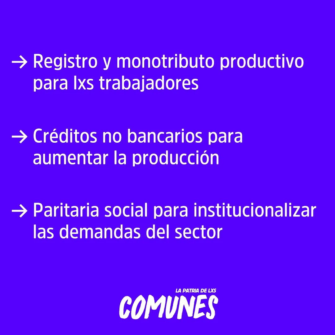ComunesArg's tweet photo. LA ECONOMIA POPULAR EN EL CENTRO 👷

👉 Registro y monotributo productivo para lxs trabajadorxs. 

👉 Créditos no bancarios para aumentar la producción. 

👉 Paritaria social para institucionalizar las demandas del sector. https://t.co/qWmWUurMRo
