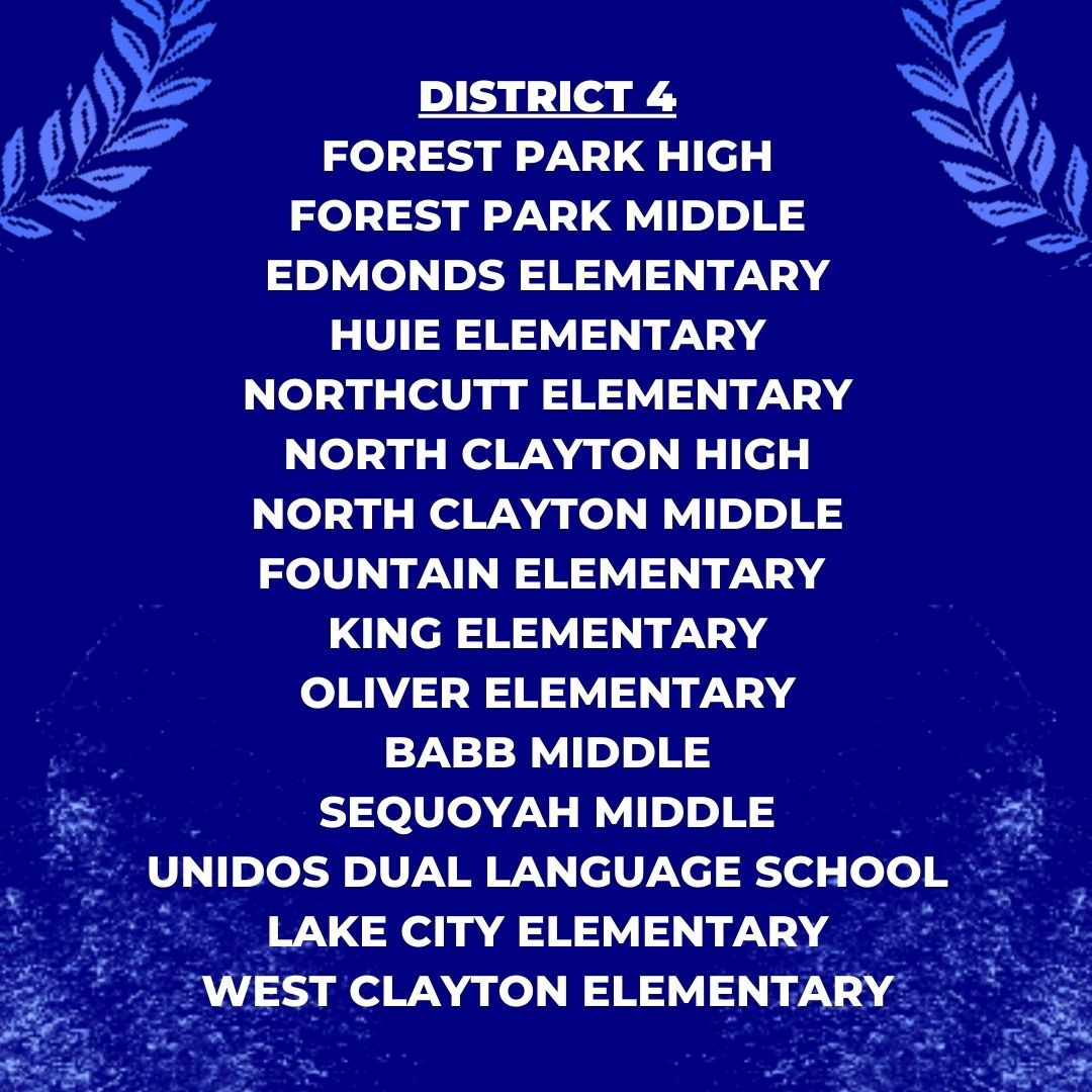 ccpsmagnet
Mrs. Victoria Williams is a member of the Clayton County School Board and represents District 4. Thank you for your continued dedication and support! We appreciate you! Mrs. Williams' bio and the schools in her district can be found at: clayton.k12.ga.us/administration… #ccps