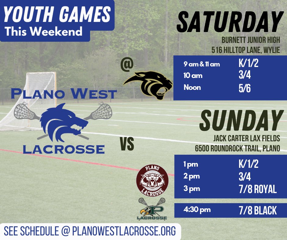 Our youth teams are ready to take on the competition this weekend, and we need YOU to be there to show your support. Let's make some noise and lift youth wolfpack up to greatness! 🥍🔥👏