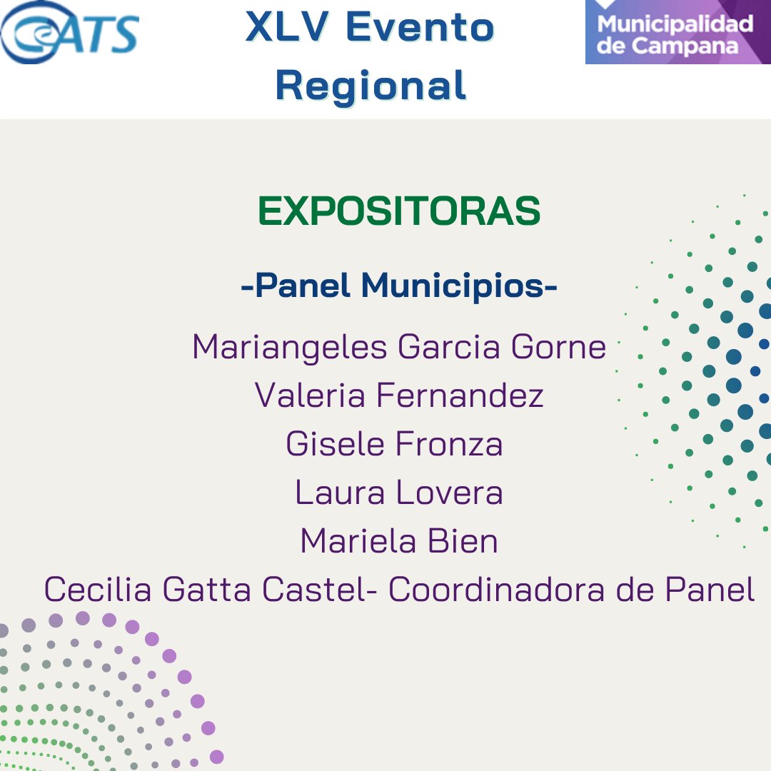 CeATS_ARGENTINA's tweet photo. 📣Falta una semana para el XLV Evento Regional #CeATS junto al #MunicipioDeCampana !!
👉 Deslizá para ver las y los expositores que estarán presentes en el Evento!
🗓 Jueves 23 de Marzo
📍 Sofitel Hotels & Resorts, Campana https://t.co/i4pQr0vZbV