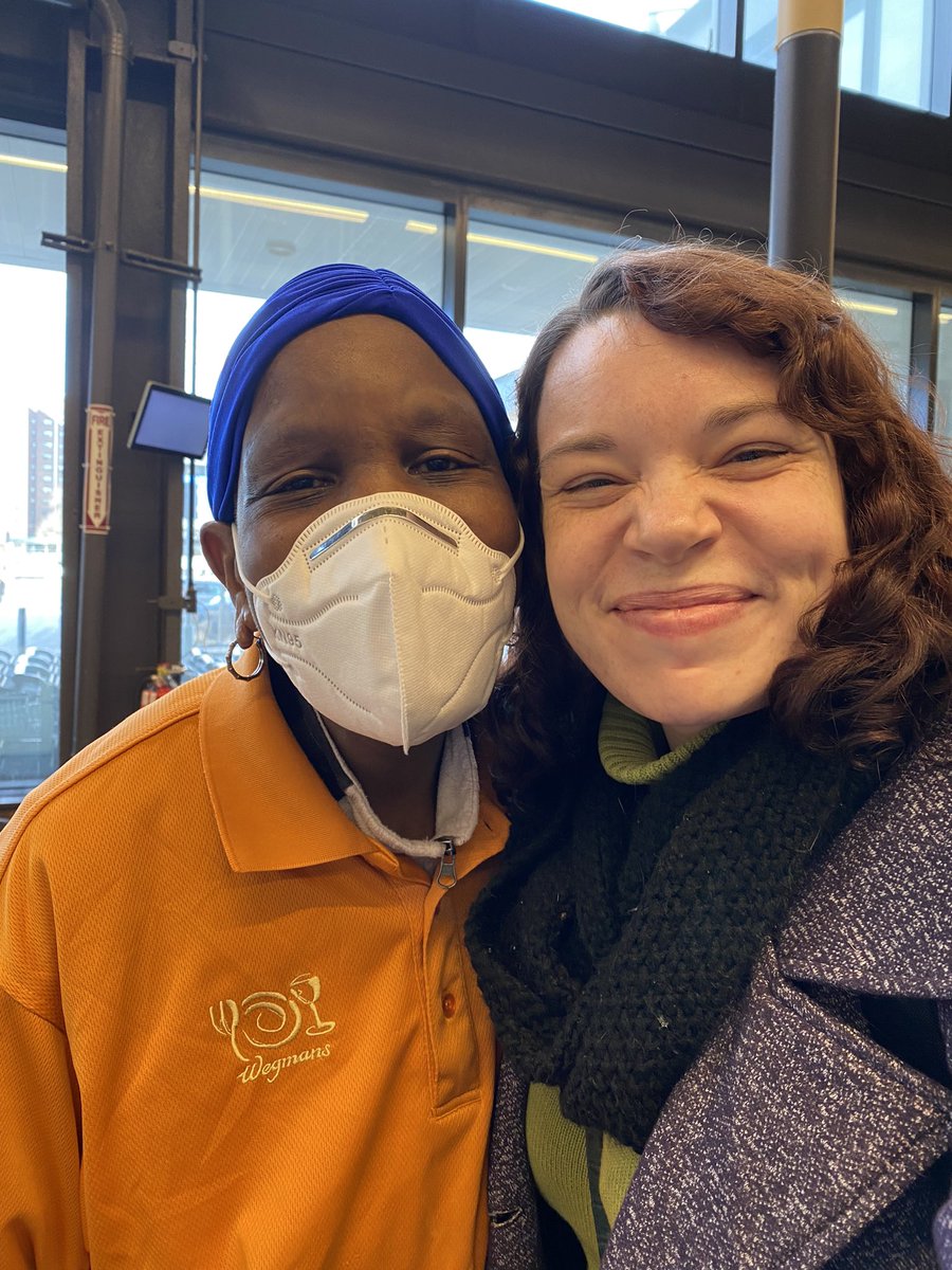 boomerbird10's tweet photo. @Wegmans 4/4 here's the photo we took together for posterity—give this wonderful woman a raise! Amazing ability to connected with people; her name is Shirl. ❤️ can I please send her a postcard at her store? https://t.co/j8USEiRYjV