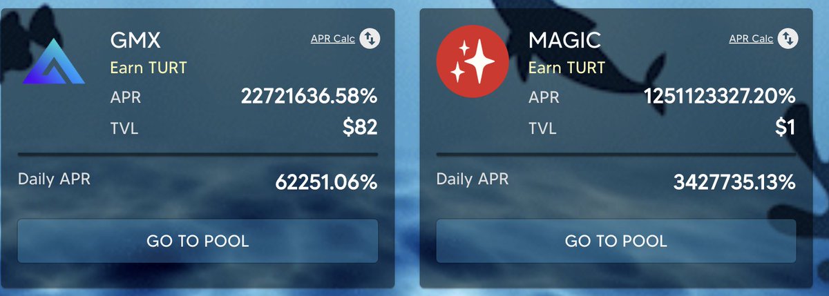 defi_turtle's tweet photo. DeFi Turtle is providing a short term use case to all the #GMX #Magic holders. You can now stake your $GMX and $MAGIC tokens in our Genesis to earn $TURT tokens.
15% of $TURT tokens are allocated to these pools in total. 

@GMX_IO @Treasure_DAO @arbitrum @ArbitrumDegens #BTC https://t.co/KFt8fp6HXD