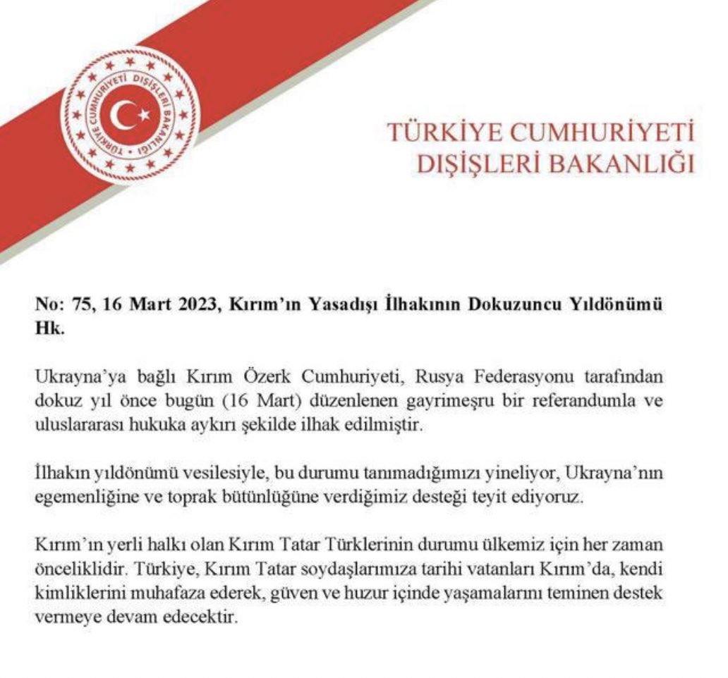 Bakhti Nishanov on Twitter "Turkey put out a statement on the 9th