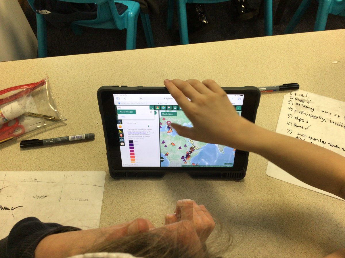 Today, we have researched volcanoes using Digimaps.