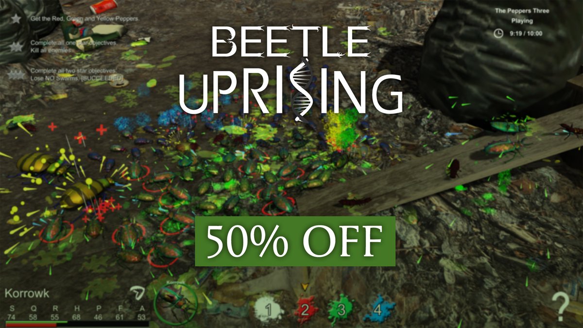 BeetleUprising's tweet photo. It's time for the #SteamSpringSale and that means you can now grab Beetle Uprising for 50% off!

https://t.co/ORhRi8BNqY

#IndieGame #GameDev #IndieDev https://t.co/gBtpceH4dL